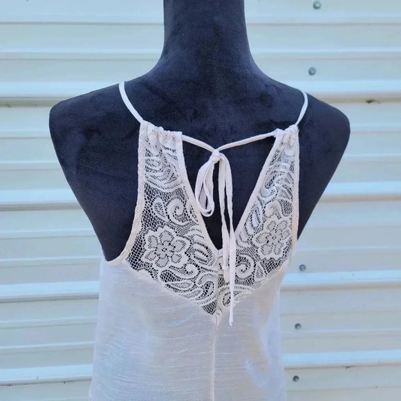 Ambrielle Sleepwear Babydoll Semi Sheer Lingerie Pink Lace Nighty Size Small - Picture 8 of 9